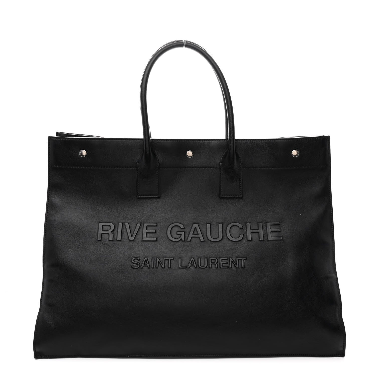 Saint Laurent Vitello Rive Gauche Large Tote Black 1 of 11