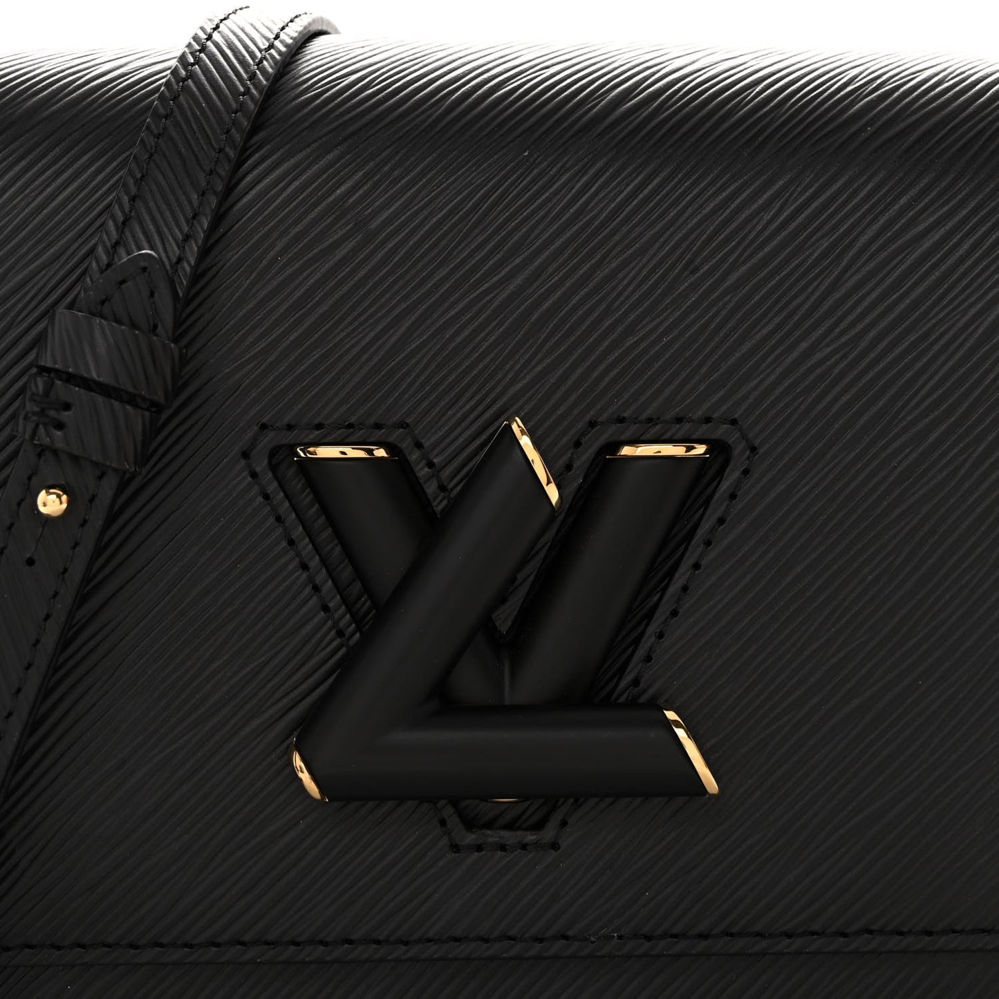 Epi Twist Braided Strap Shoulder Bag MM Black