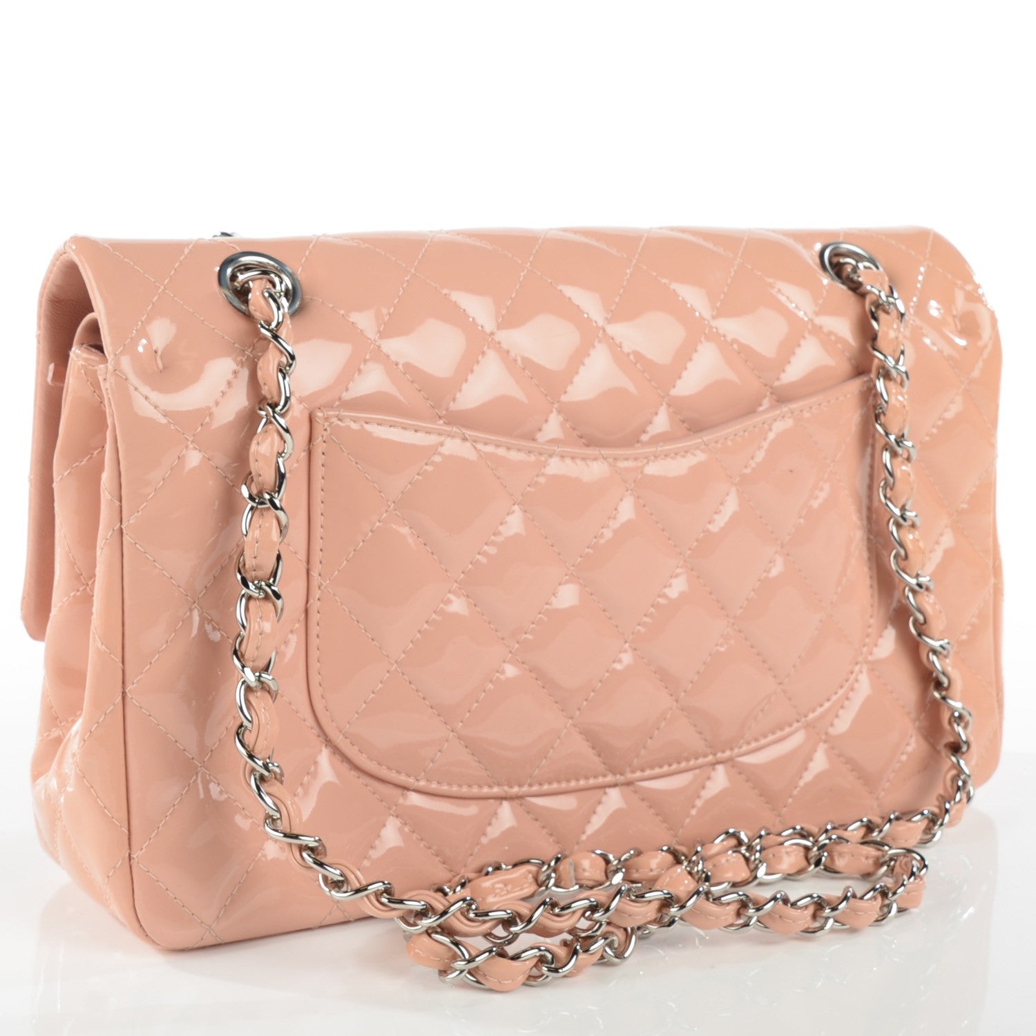 Chanel Patent Quilted Medium Double Flap Light Pink 3 of 8
