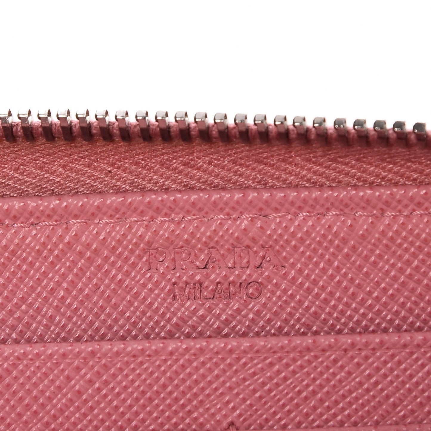 Saffiano Metal Zip Around Wallet Petalo