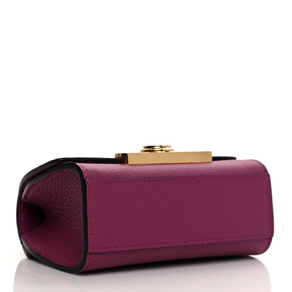 Moynat Taurillon Blush Rejane Nano Eggplant 3 of 9