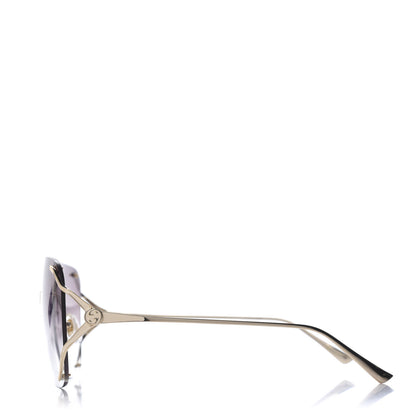 Gucci Oversized Sunglasses GG0646S Gold Brown 2 of 8