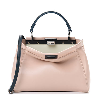 Fendi Nappa Colorblock Mini Peekaboo Iconic Satchel Soap Amazzonia Opal 1 of 11