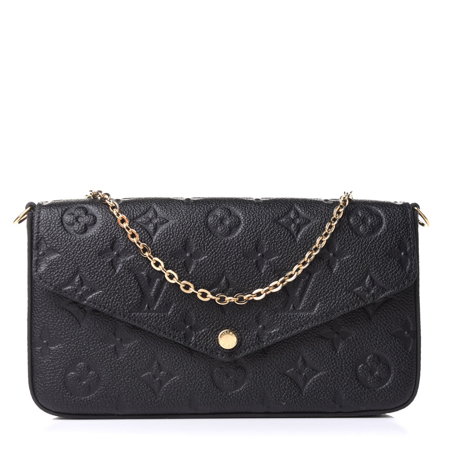 Louis Vuitton Empreinte Pochette Felicie Chain Wallet Black 1 of 14