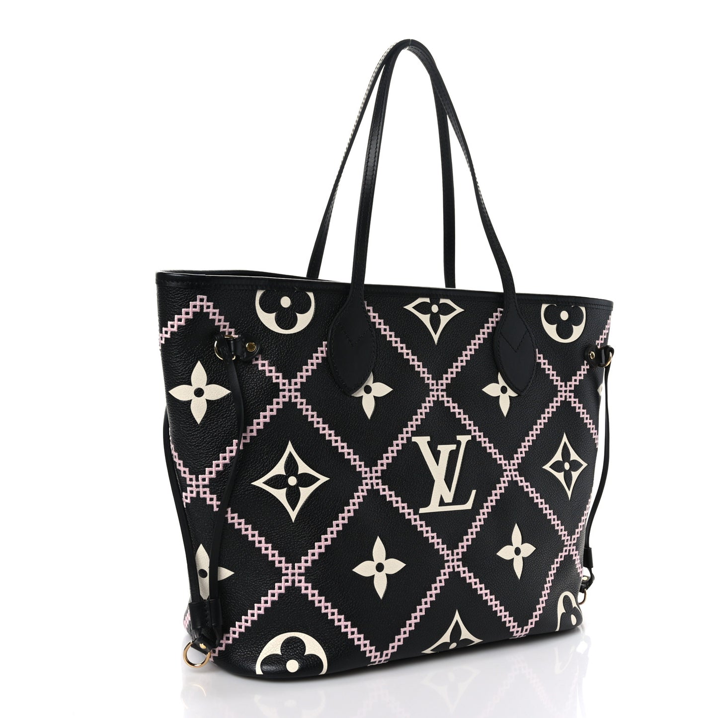 Empreinte Monogram Giant Broderies Neverfull MM Black