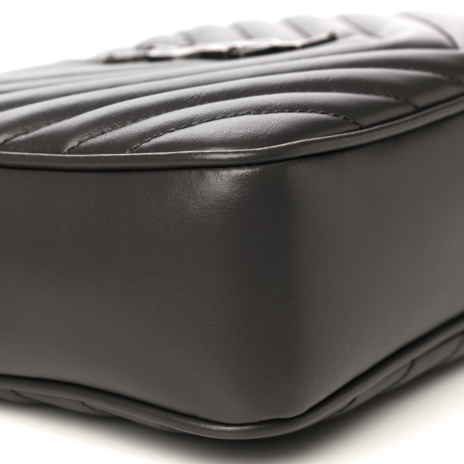 Saint Laurent Calfskin Matelasse Monogram Lou Camera Bag Asphalt 10 of 13