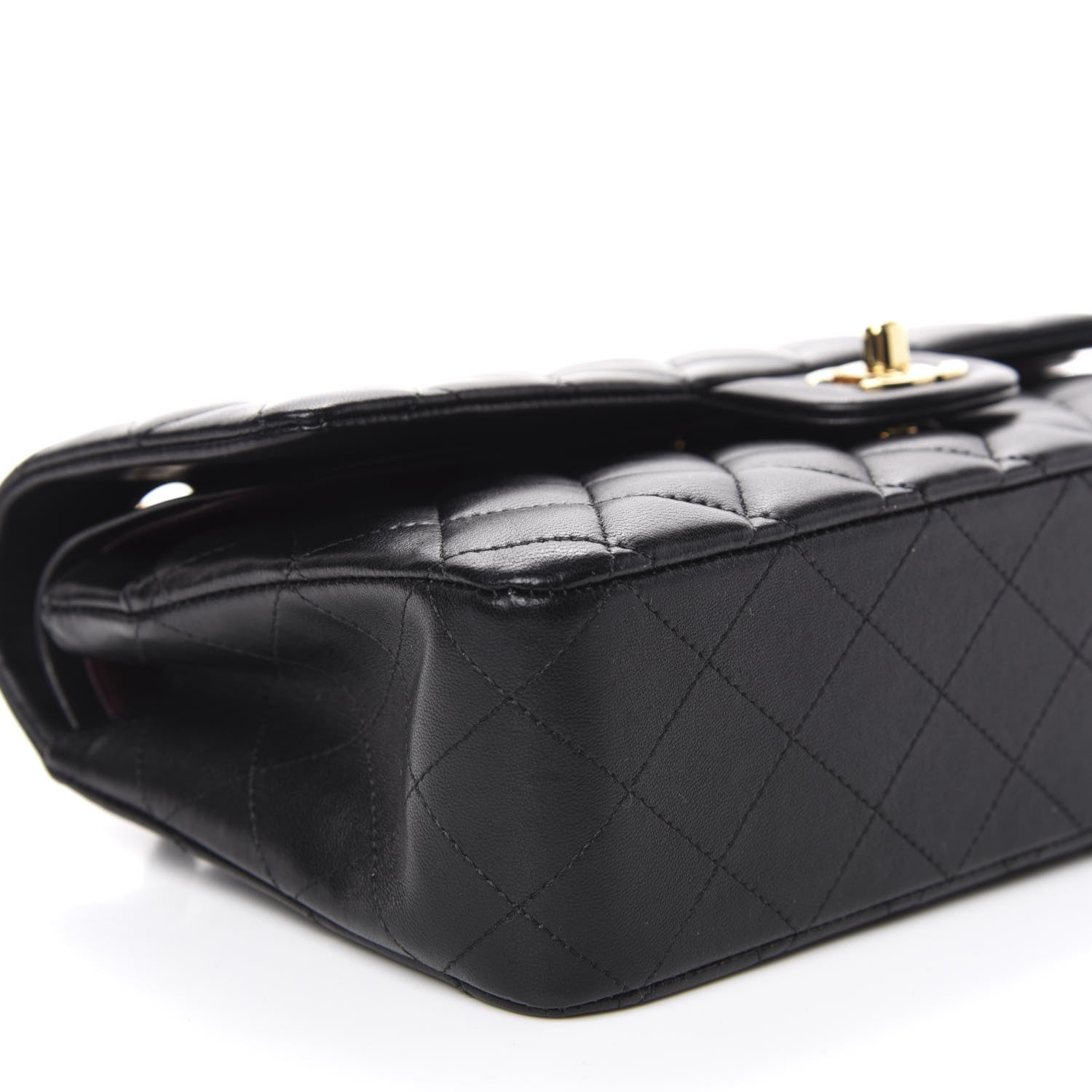 Chanel Lambskin Quilted Medium Double Flap Black 7 of 9