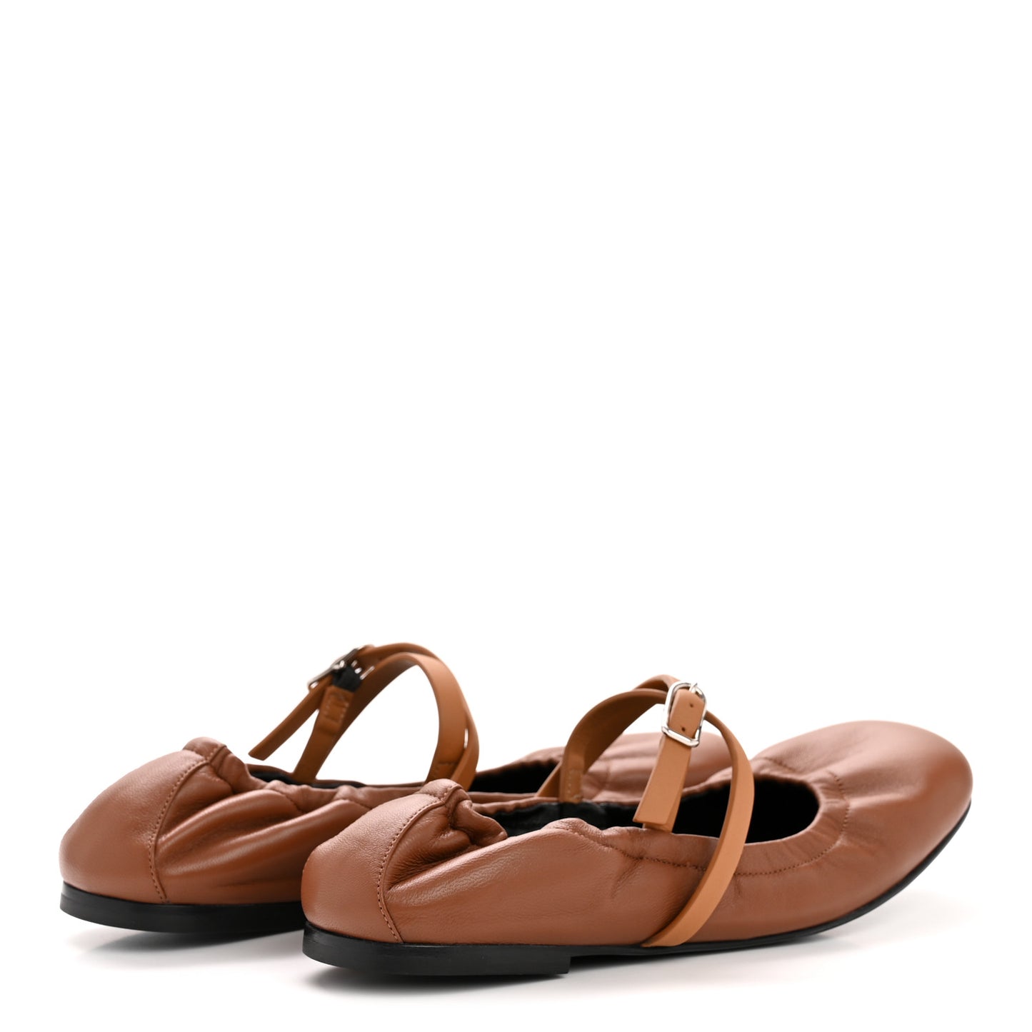Nappa Calfskin Jolly Ballerina Flats 38 Gold Naturel