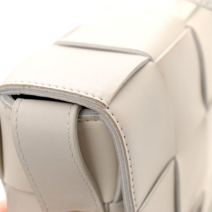 Bottega Veneta Lambskin Maxi Intrecciato Cassette Crossbody Bag White 17 of 25
