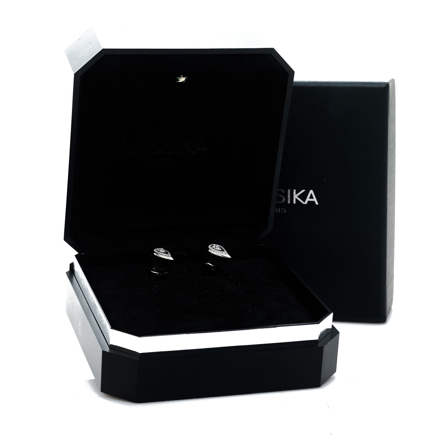 Messika 18K White Gold Diamond Small Fiery Earrings 4 of 4