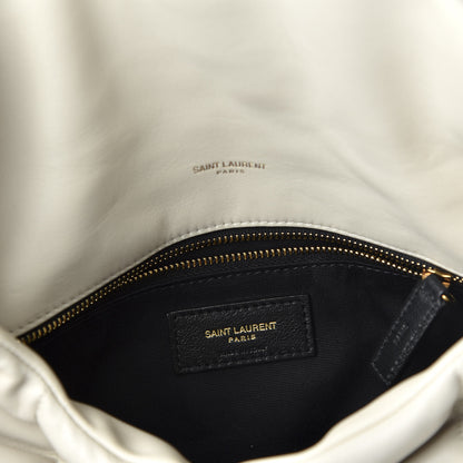 Saint Laurent Lambskin Quilted Small Loulou Puffer Monogram Chain Satchel Crema Soft 6 of 8
