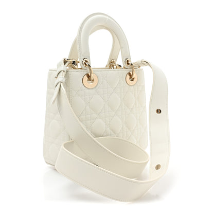 Christian Dior Lambskin Cannage Small My ABCDior Lady Dior White 3 of 10
