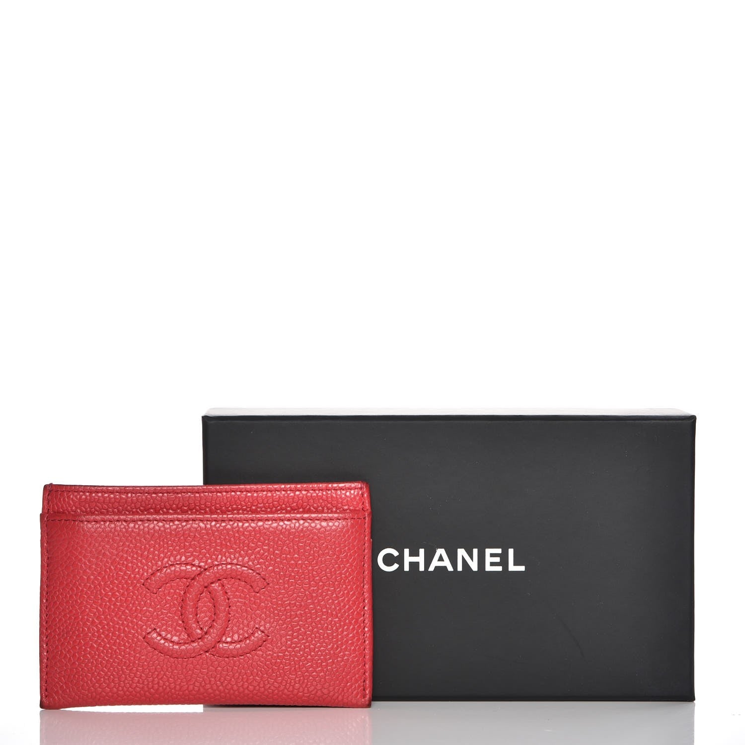 Chanel Caviar Timeless CC Card Holder Wallet Red 11 of 11