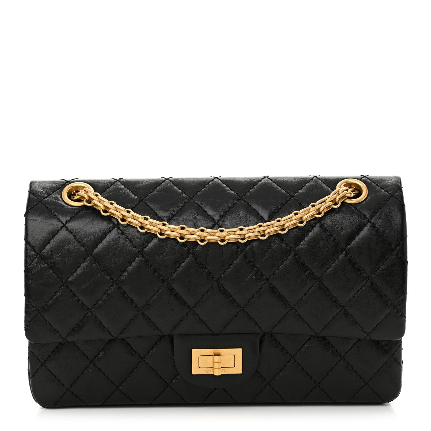 Chanel Aged Calfskin Quilted 2.55 Reissue 225 Flap Black 1 of 11