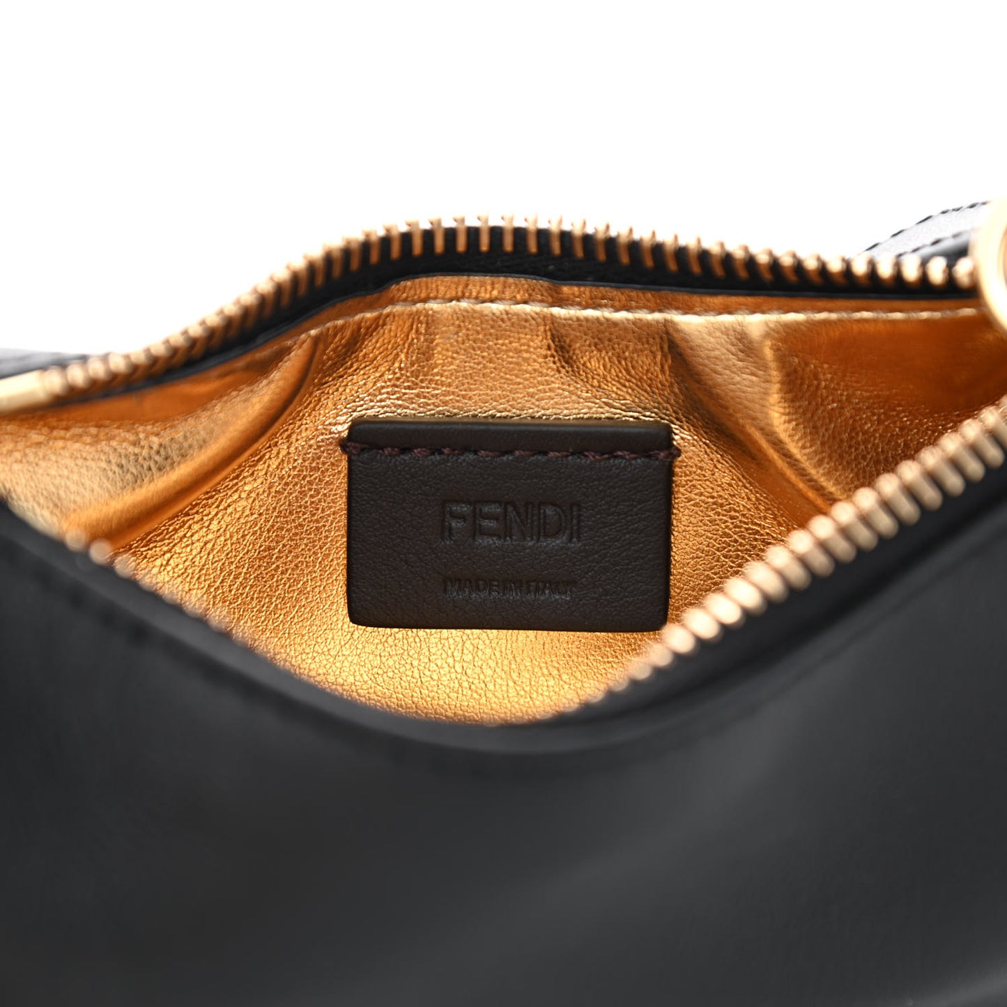 Vitello Grace Matte Nano Fendigraphy Hobo Charm Black