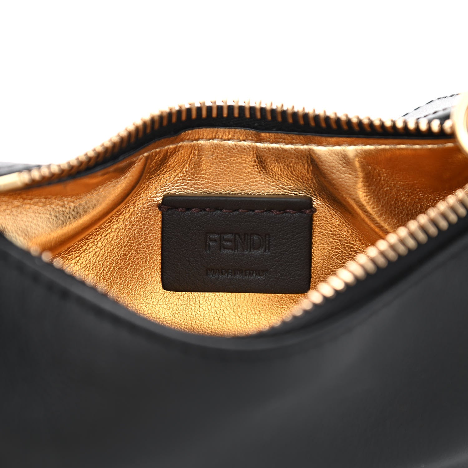 Fendi Vitello Grace Matte Nano Fendigraphy Hobo Charm Black 6 of 10