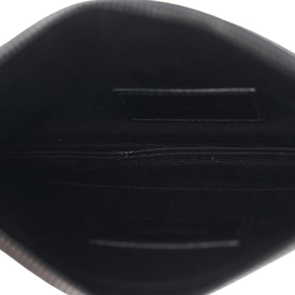 Saint Laurent Grain De Poudre Square Dot Monogram Bill Pouch White Black 5 of 8