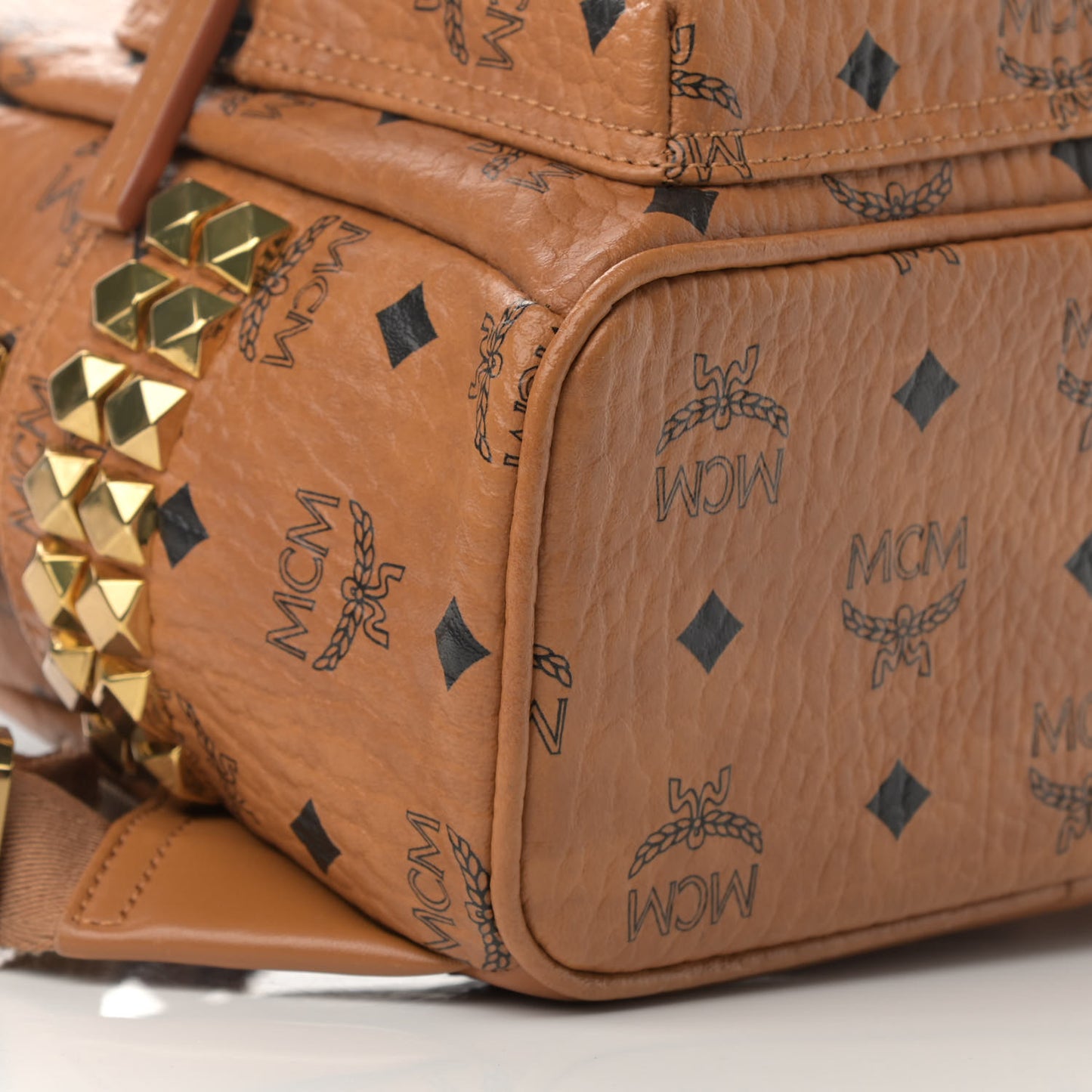 Visetos Side Stud Mini Stark Backpack Cognac
