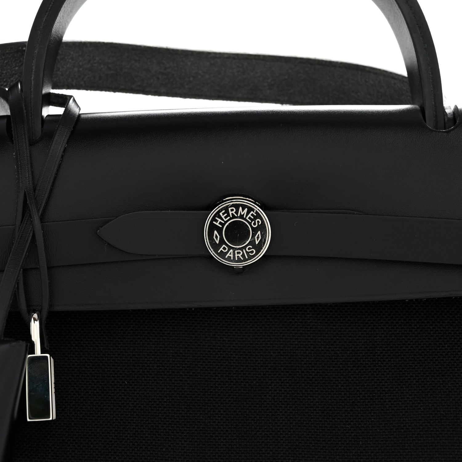 Hermes Military Toile Vache Hunter Herbag Zip PM 31 Black 13 of 15