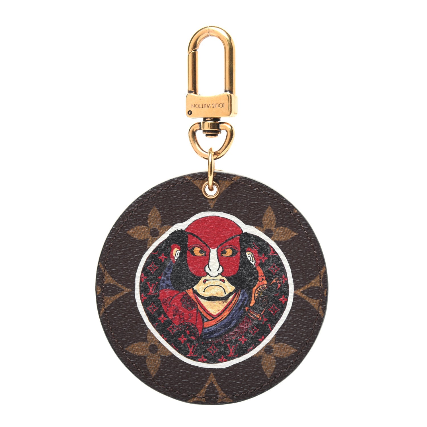 Louis Vuitton Monogram Illustre Kabuki Bag Charm Key Ring 1 of 7