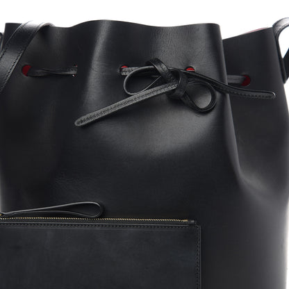 Mansur Gavriel Vegetable Tanned Calfskin Bucket Bag Black Flamma 6 of 11