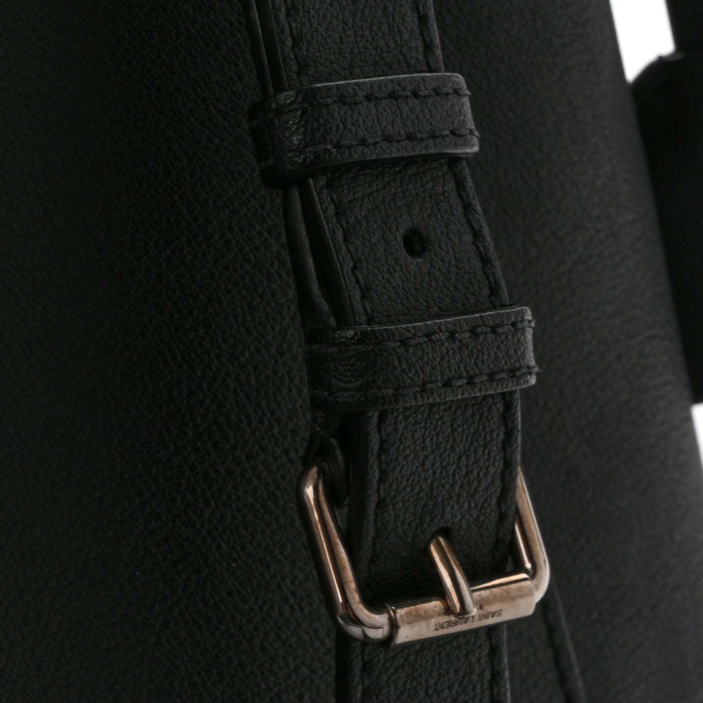 Calfskin Bold Shopping Tote Black