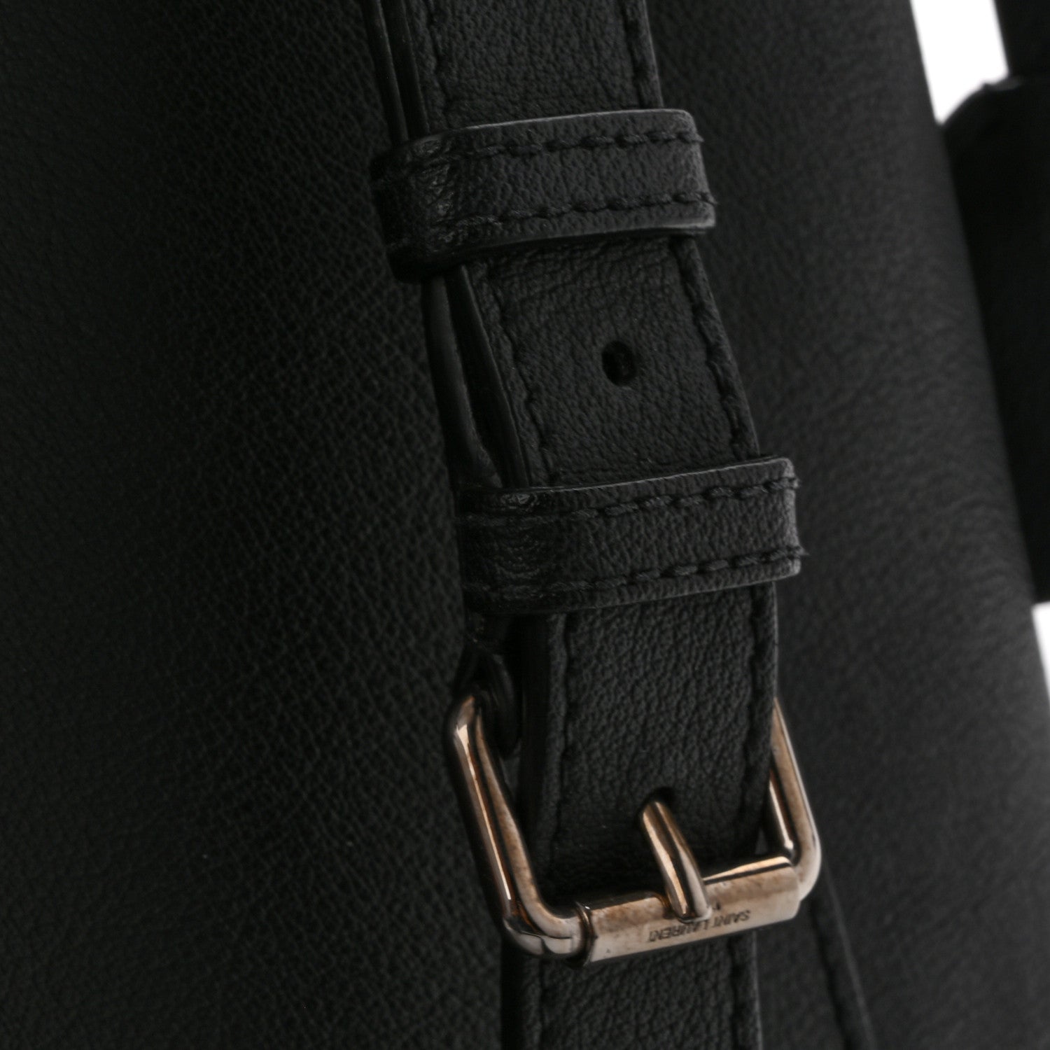 Saint Laurent Calfskin Bold Shopping Tote Black 14 of 15