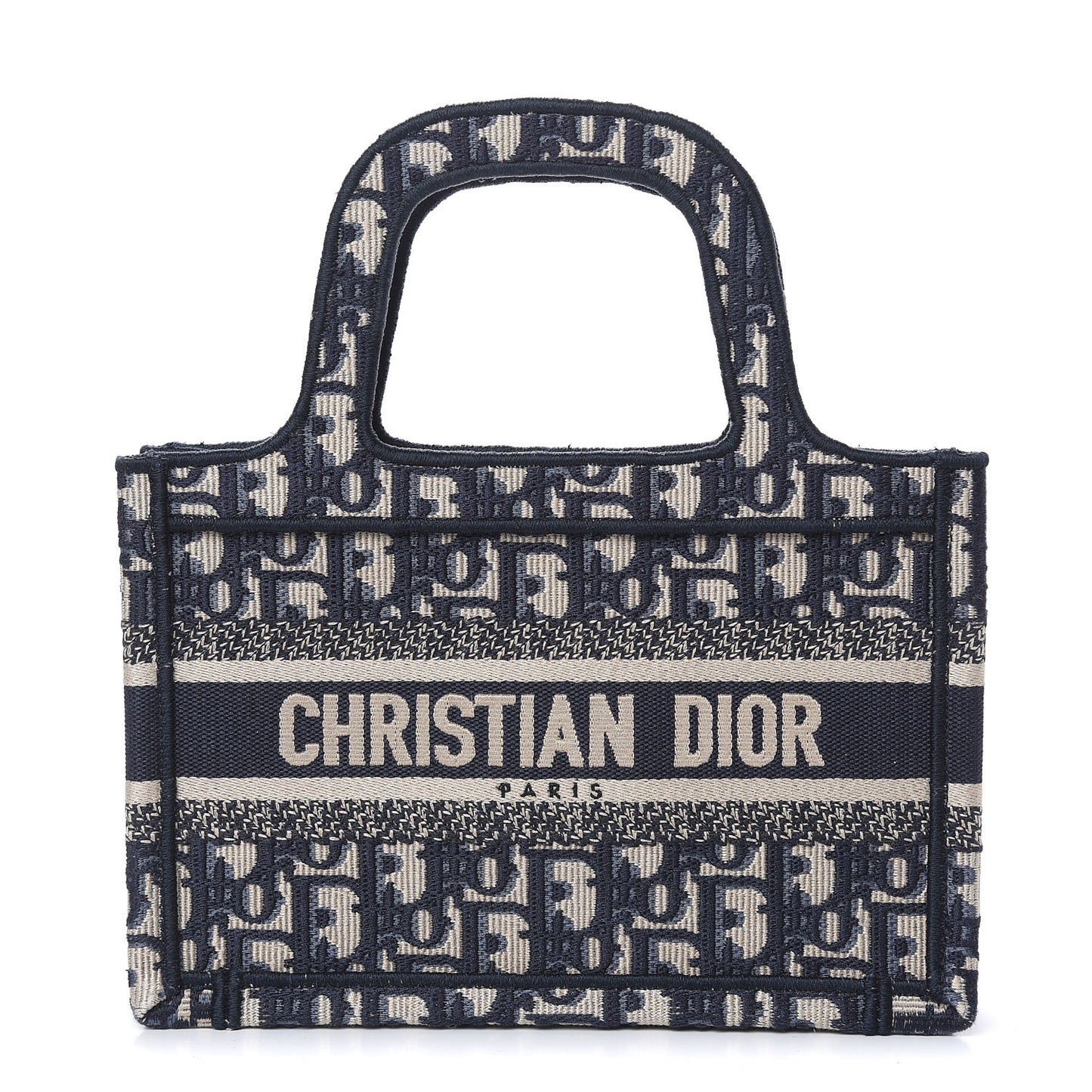Oblique Mini Book Tote Blue Multicolor