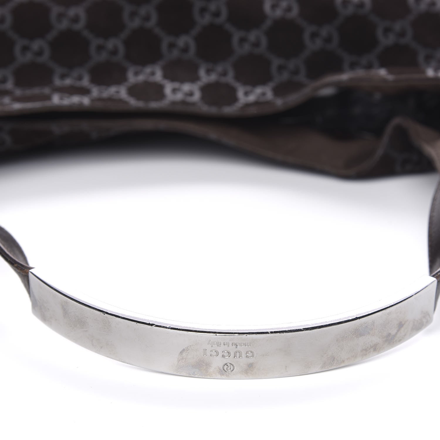 Gucci Suede Monogram Hobo Dark Brown 8 of 12