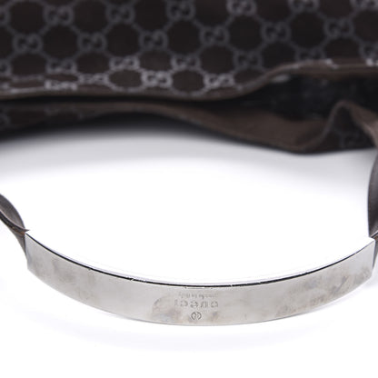 Gucci Suede Monogram Hobo Dark Brown 8 of 12