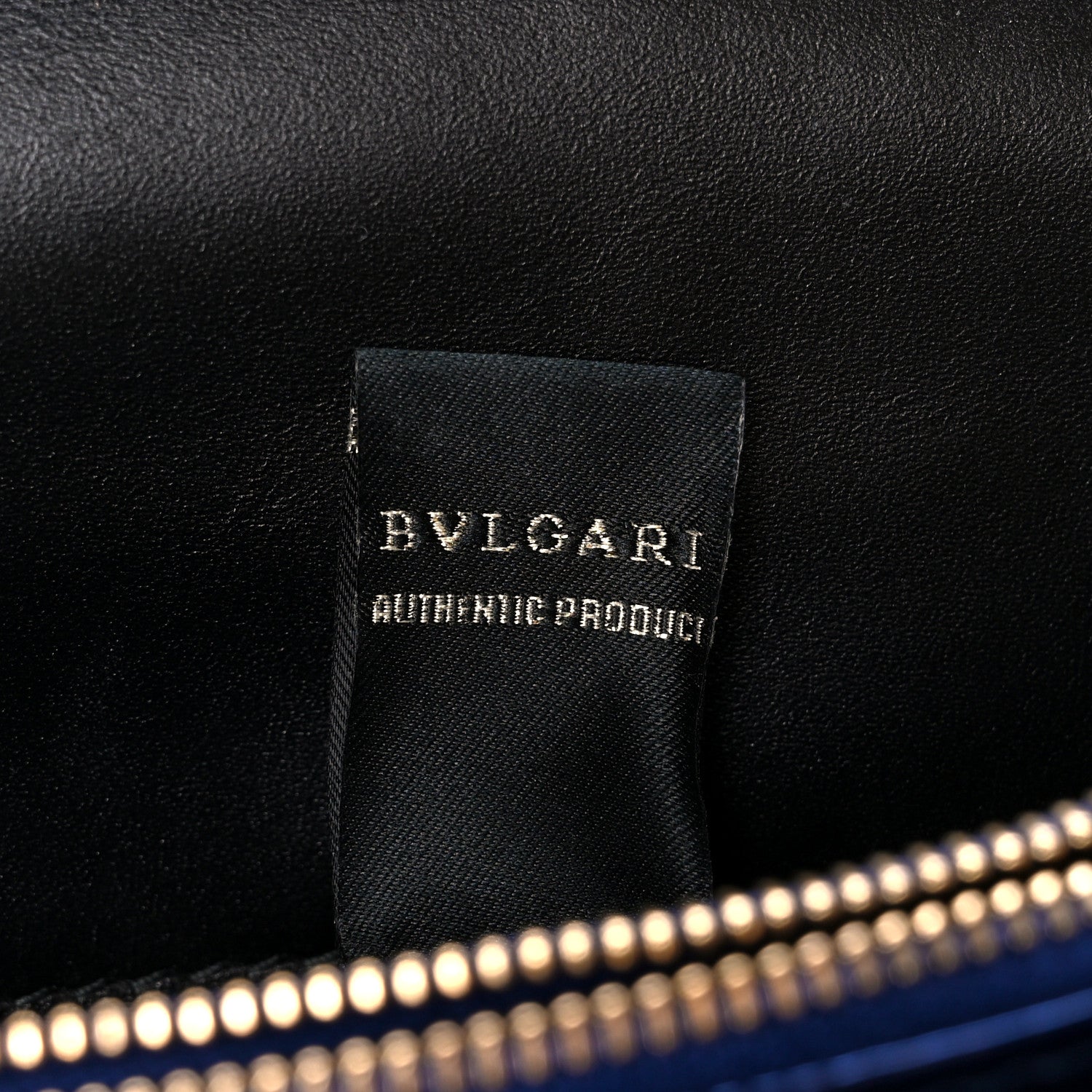 Bulgari Metallic Calfskin Serpenti Forever Shoulder Bag Blue 8 of 13