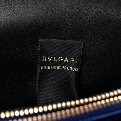 Bulgari Metallic Calfskin Serpenti Forever Shoulder Bag Blue 8 of 13