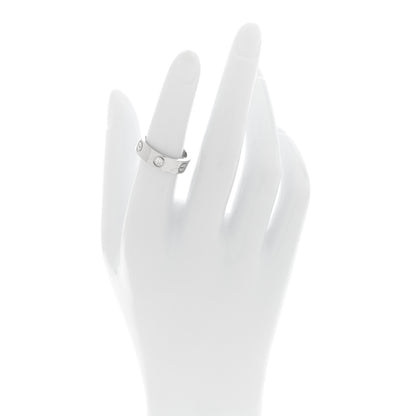 Cartier 18K White Gold 3 Diamond 5.5mm LOVE Ring 51 5.75 2 of 4