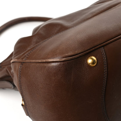 Prada Cervo Belted Hobo Brown 11 of 14