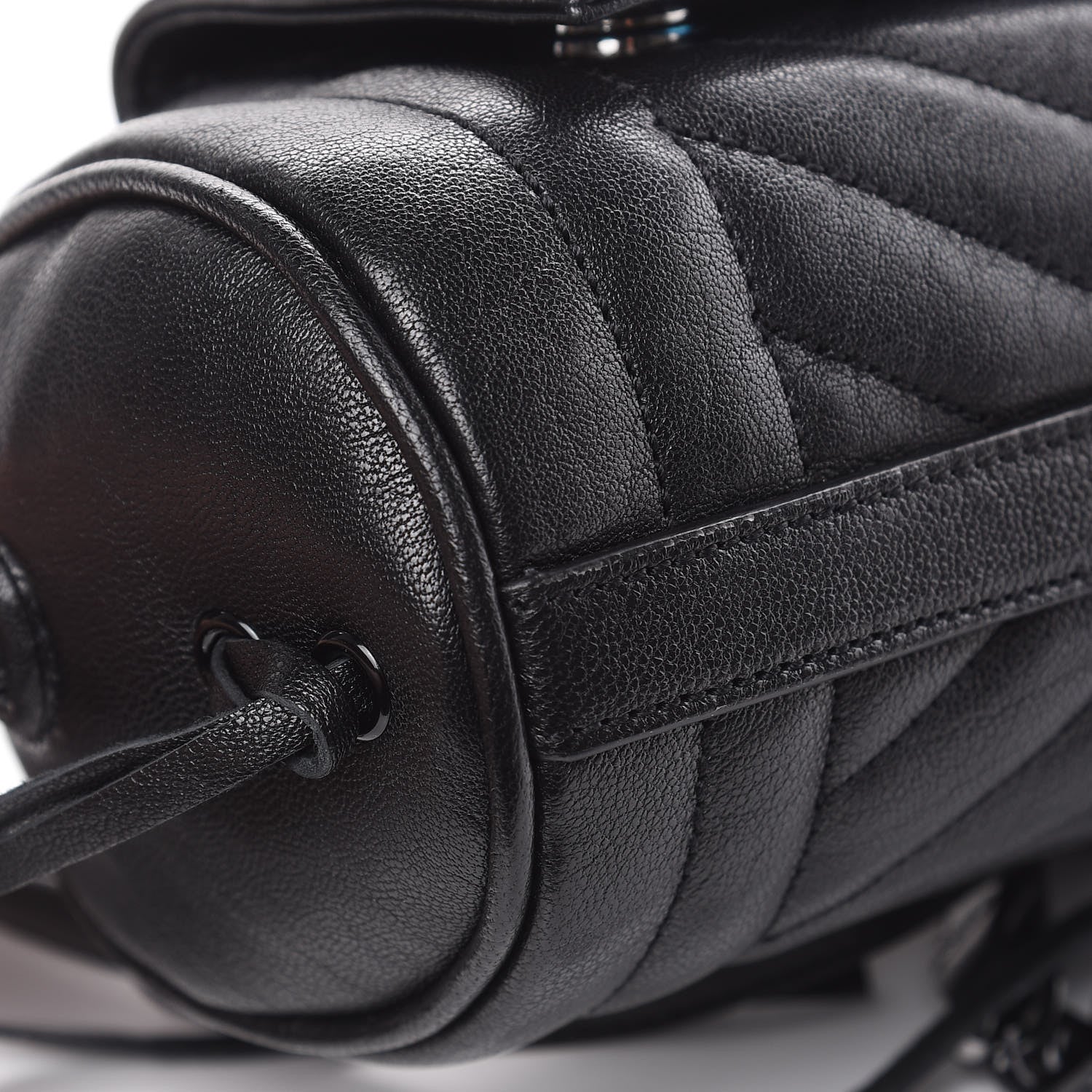 Saint Laurent Lambskin Matelasse Monogram East West Rider Bag Black 6 of 11