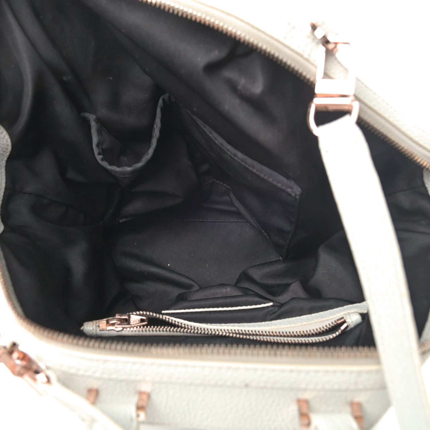Alexander Wang Pebbled Calfskin Small Emile Grey Rose Gold Hardware 4 of 10