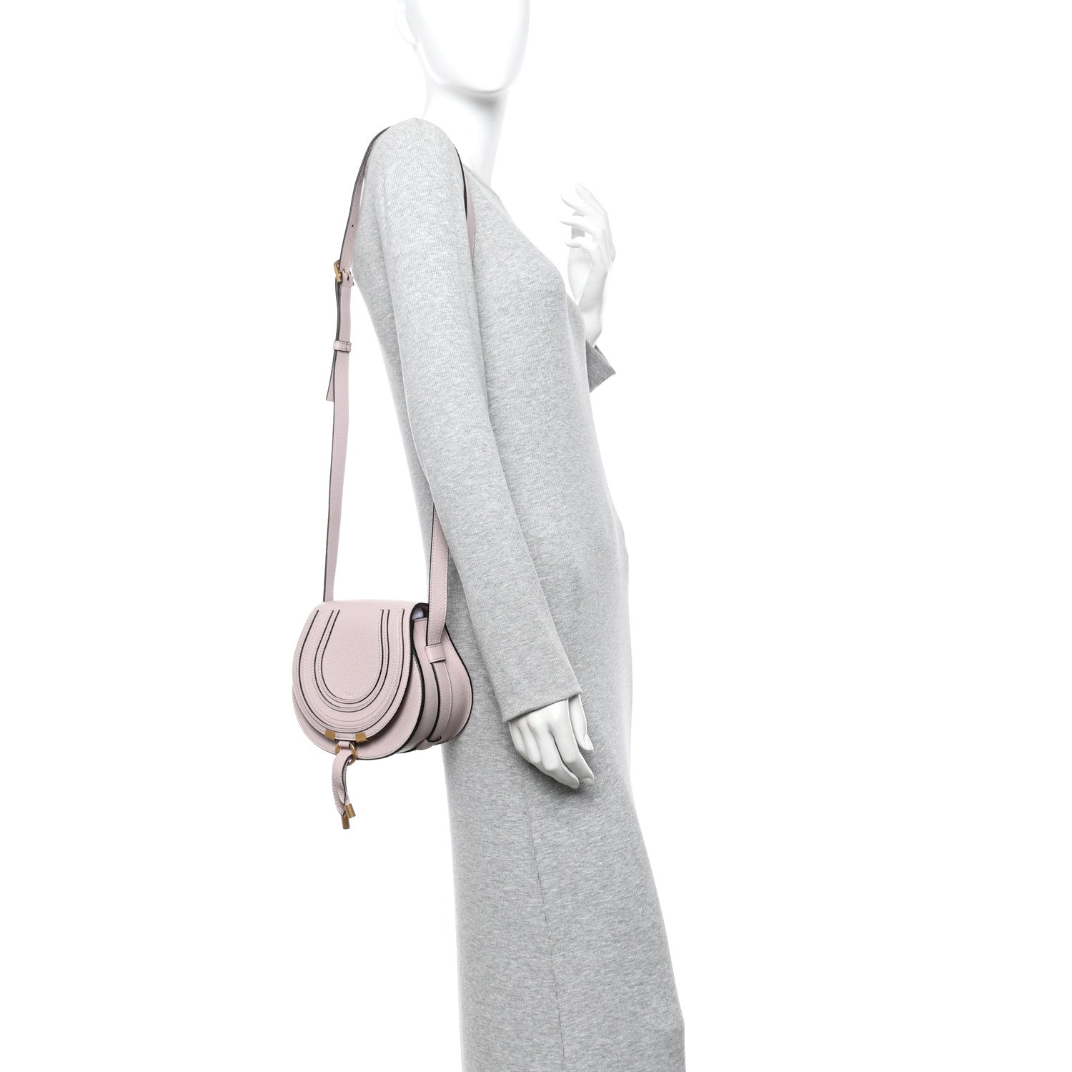 Chloe Calfskin Small Marcie Round Crossbody Bag Misty Lavender 2 of 9