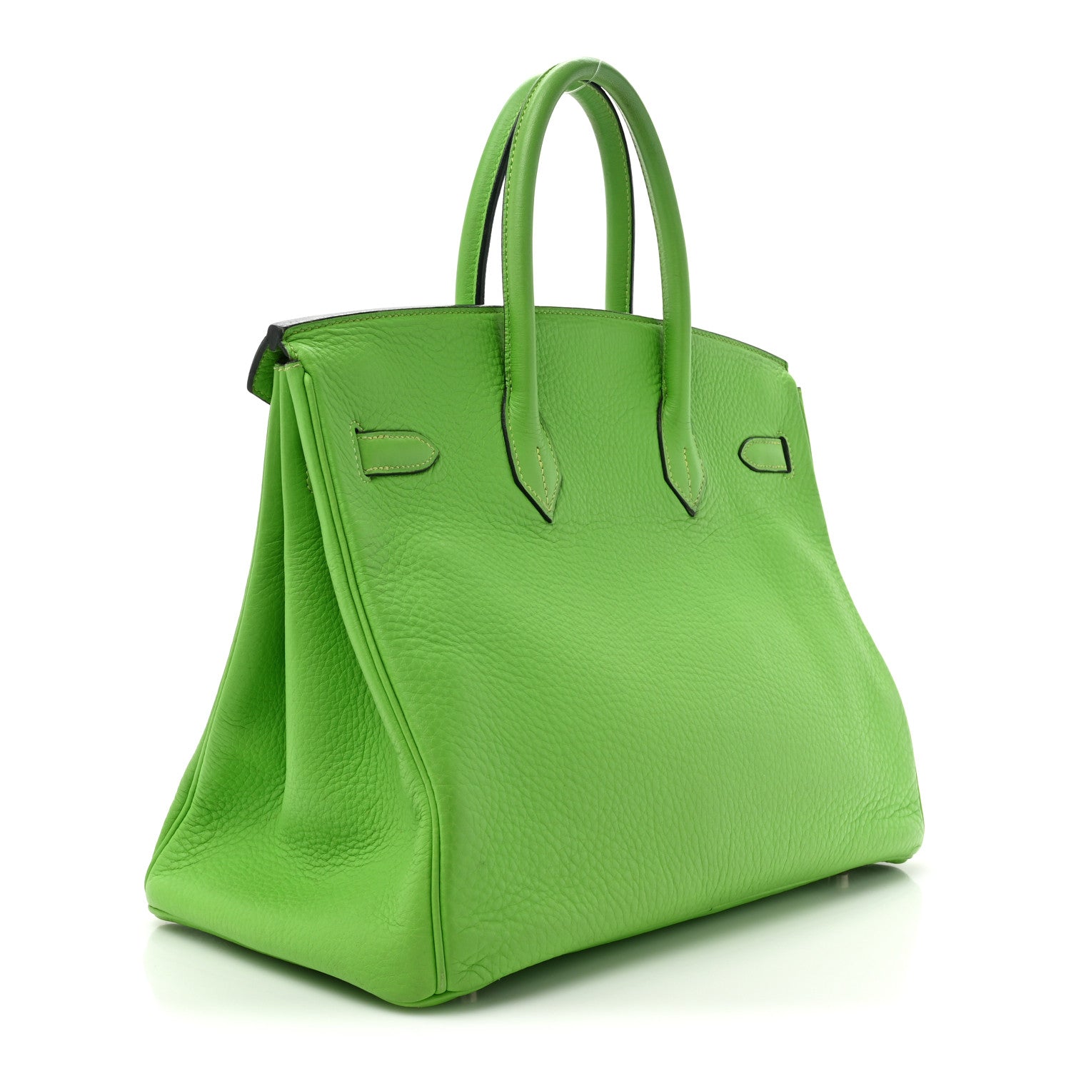 Hermes Taurillon Clemence Birkin 35 Vert Cru 3 of 15