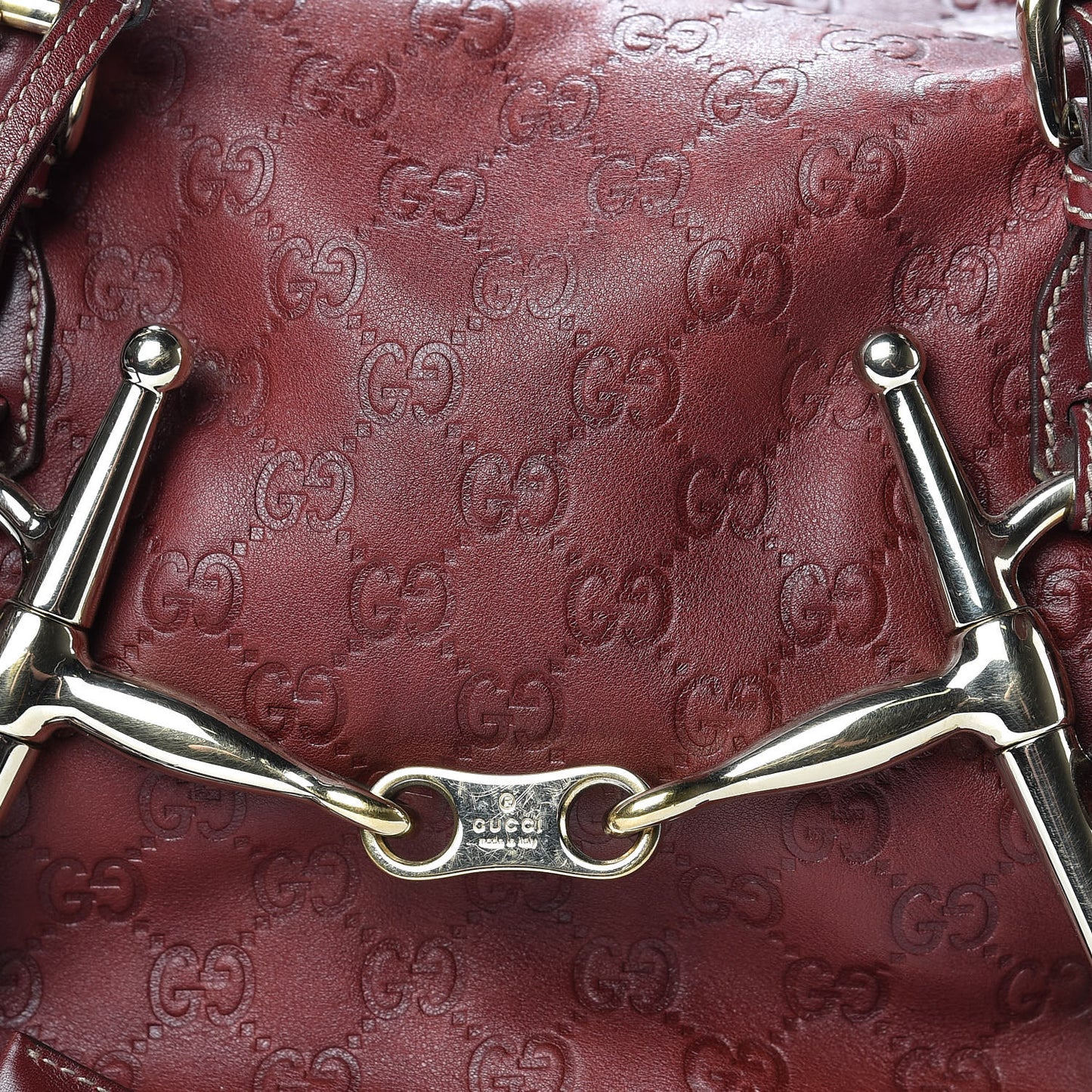 Guccissima 85th Anniversary Large Boston Rusty Red
