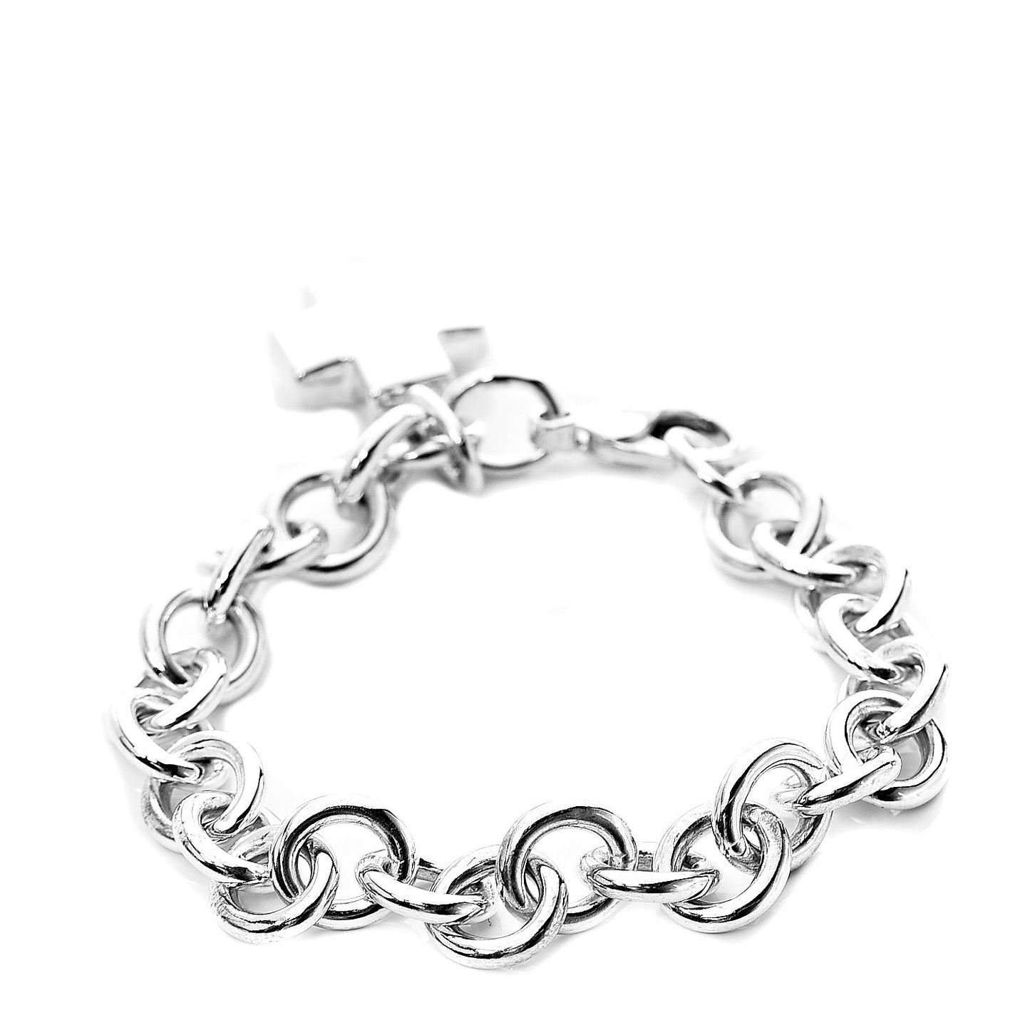 Sterling Silver Cross Charm Bracelet
