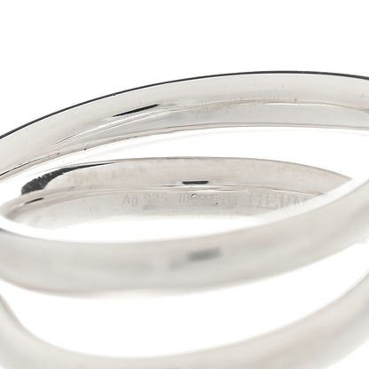 Hermes Sterling Silver MM Vertige Coeur Ring 54 6.75 7 of 7