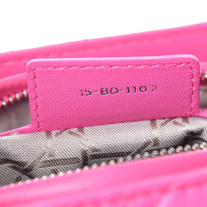Christian Dior Lambskin Cannage Medium Lady Dior Pink 7 of 9