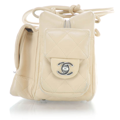 Chanel Calfskin Quilted Small Cambon Multipocket Reporter Beige 6 of 11