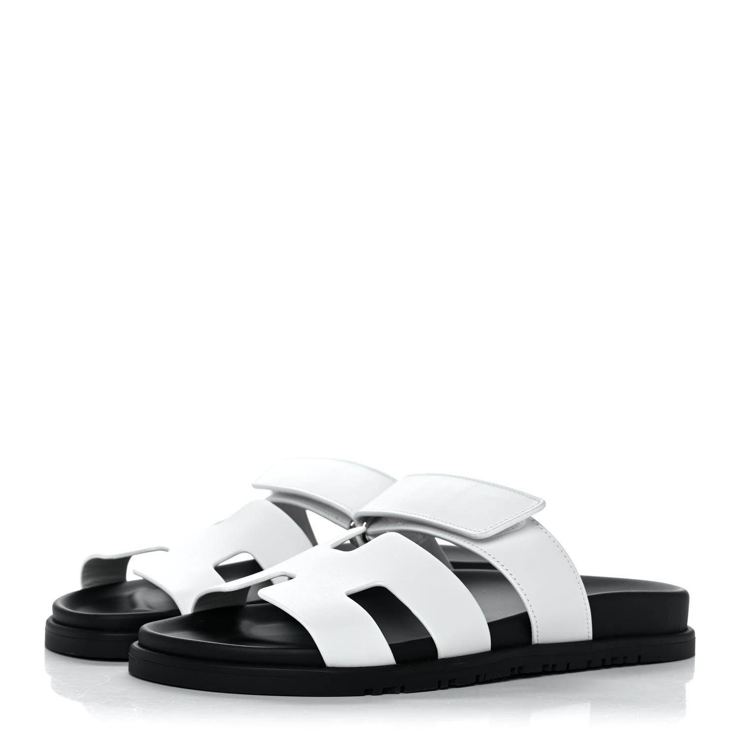 Hermes Calfskin Womens Chypre Sandals 38.5 White 3 of 12