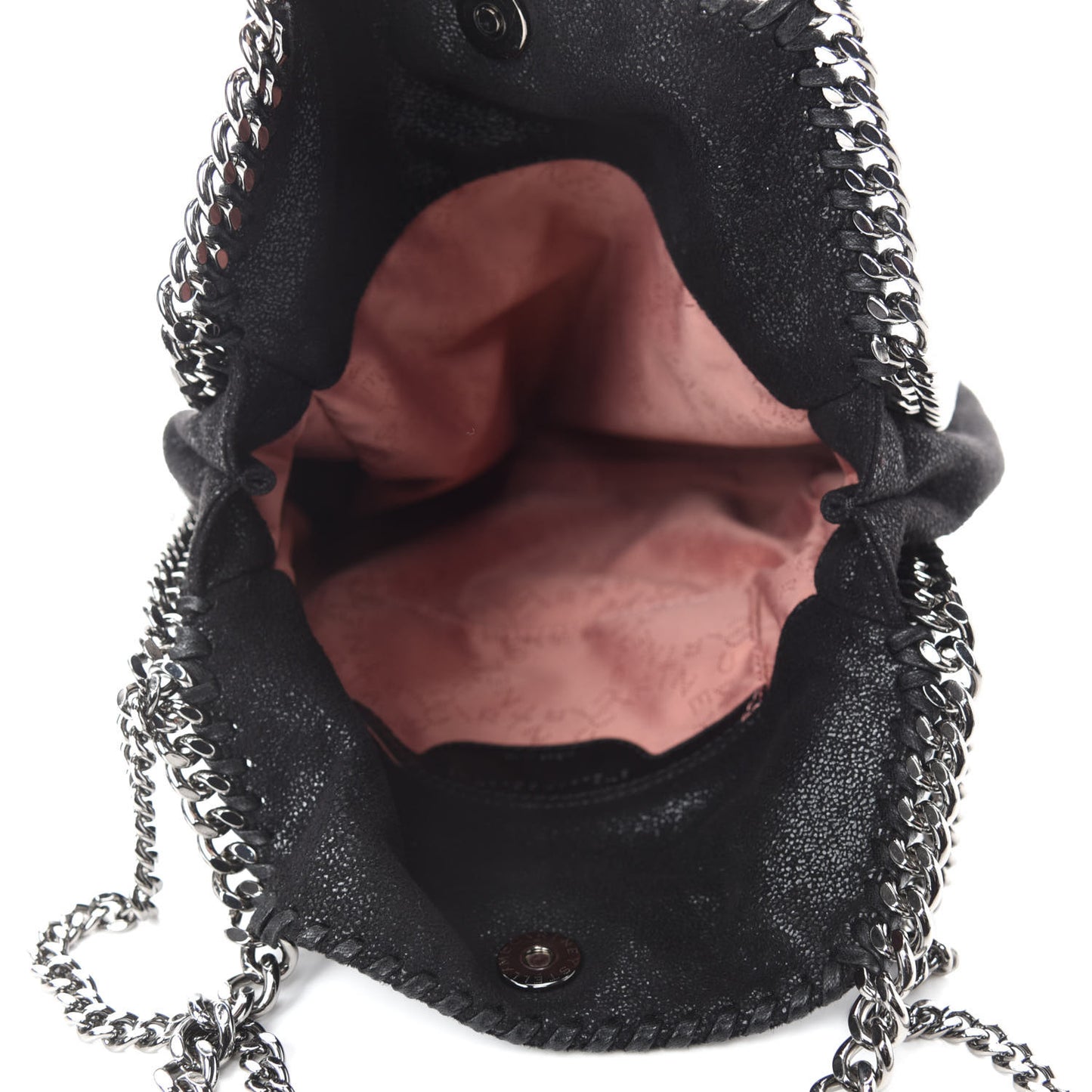 Shaggy Deer Mini Falabella Fold Over Tote Black