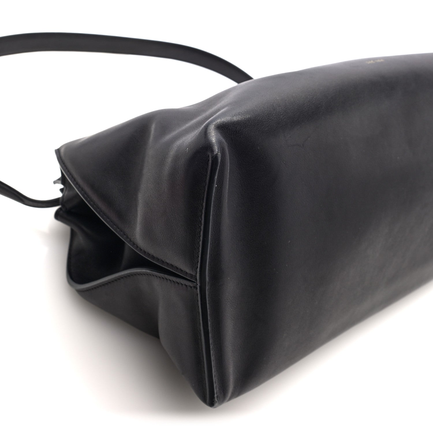 The Row Saddle Calfskin Sienna Shoulder Bag Black 8 of 9