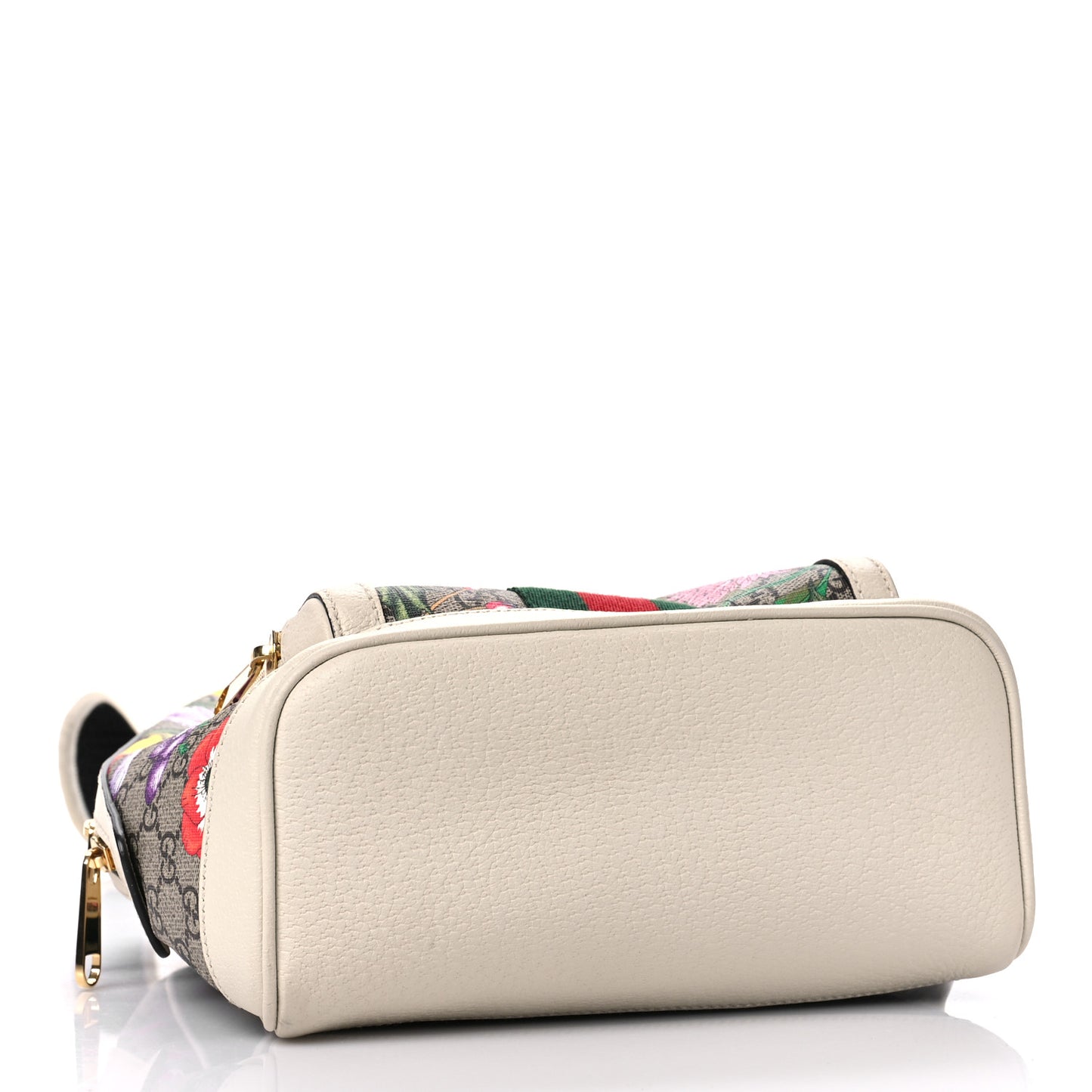 GG Supreme Monogram Flora Web Small Ophidia Day Backpack White