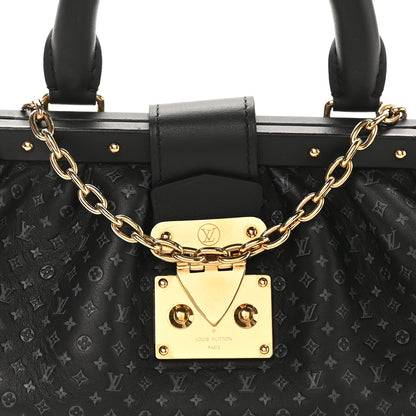 Louis Vuitton Calfskin Nanogram Embossed Clutch Black 7 of 9