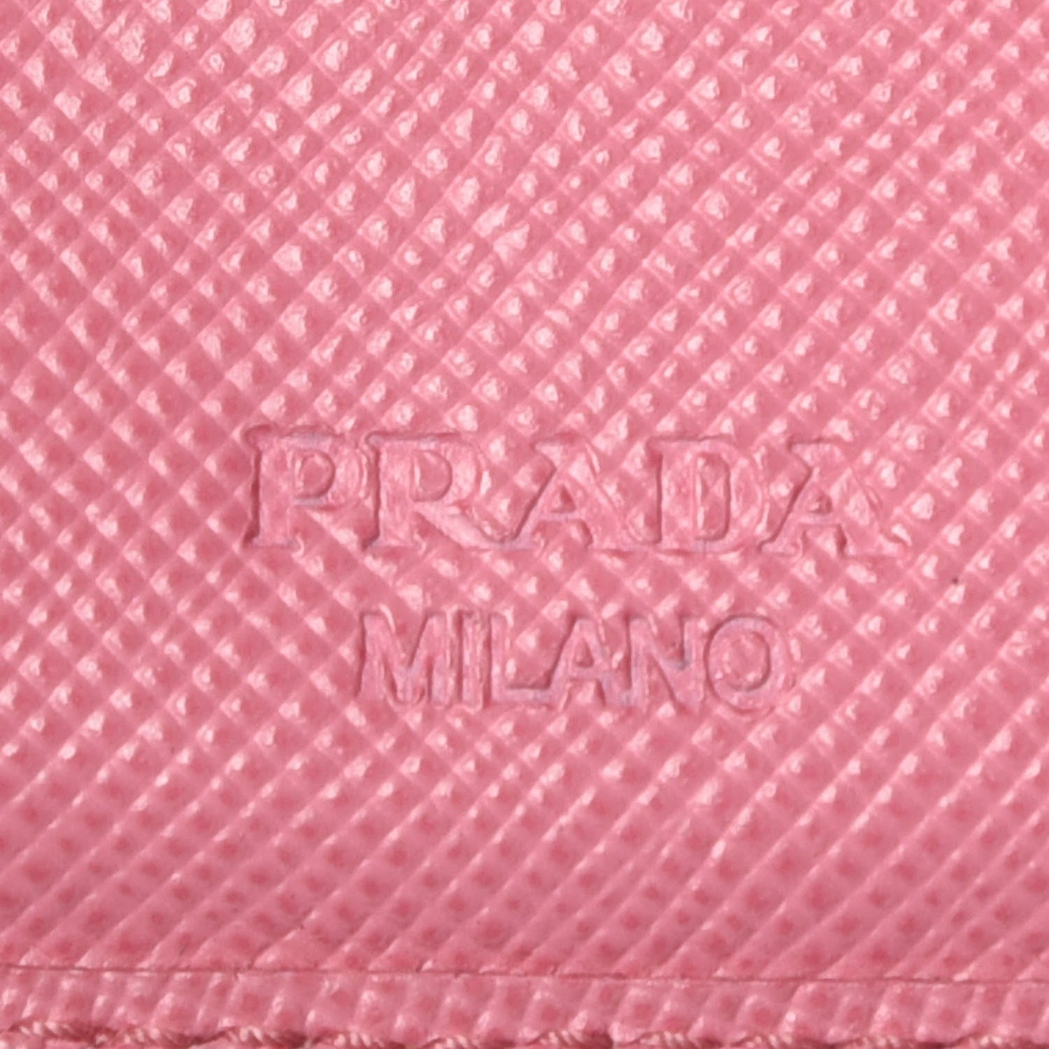 Prada Saffiano Metal Compact Snap Bi-Fold Wallet Petalo 11 of 11