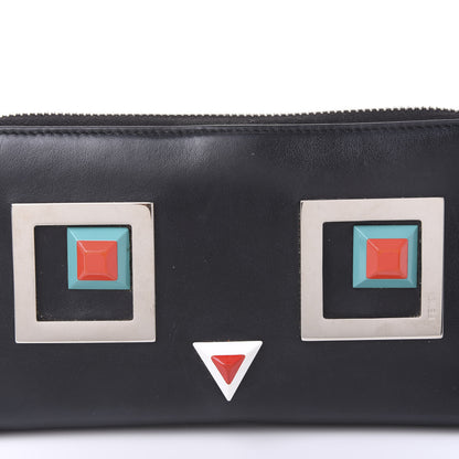 Fendi Vitello Century Hypnoteyes Zip Around Wallet Black 8 of 8